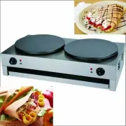 Crepe Pancake Waffle Machine Maker Double Head Electric For Restaurant Donut