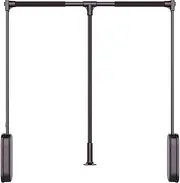 Two-way Buffering Wardrobe Hanger,Adjustable Wardrobe Lift Rail Organizer,Heavy Duty Load Capacity,for Bedroom Cabinets(510-660mm)