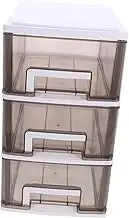 NOLITOY Drawer Storage Box Boxes Organizer Office Storage Cabinet White Clear Storage Draws Clear Drawers Organizing Living Room Transparent Compartment Clear Bins with Lids Desktop Black