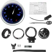 X AUTOHAUX 2" 52mm Tachometer Gauge Colorful Pointer RPM Tachometer Tach Gauge 0-9000RPM W/Sensor and Bracket Universal Tachometer Vehicle DC 12V