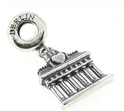 [Dreambell] 925 Sterling Silver Germany Berlin Brandenburg Gate Arch Travel Dangle Bead for European Charm Bracelet