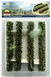 JTT Scenery 95615 Hedgerows | HO scale | 3/4" x 1" x 6" | 4 pack