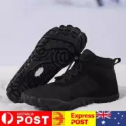 Unisex Ankle Snow Boots Non-Slip Waterproof Lace Up for Men Women (Black 38)