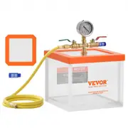 VEVOR 2 Gallon Vacuum Chamber, Upgraded Multipurpose Acrylic Vacuum Degassing Chamber, Transparent Vacuum Chamber, for Resin Degassing, Silica Gel Deg