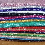 5 Yards MINI DISC SEQUIN GLITZ NYLON MESH FABRIC BACK DROP SASH OVERLAY USA