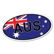 Aus Country Code Oval Flag Sticker Aussie Car Flag 4x4 Funny Ute #5181EN
