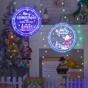 2-Pack Christmas Hanging Light 3D LED Light With Music Christmas Window Light