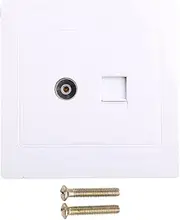 AXTZWKL RJ45 Network Adapter+TV Antenna Coaxial Wall Mount, Output Faceplate Panel Socket