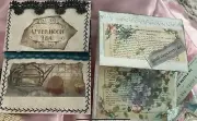 2 Gorgeous pockets for Scrapbook /Junk Journal with ephemera