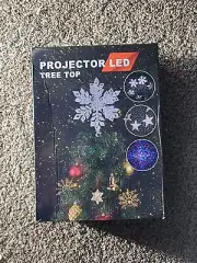Star Snowflake Christmas Tree Topper Christmas Decoration LED Treetop Projector