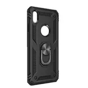 2 Pcs Shockproof Tpu + Pc Protective Case For Iphone Xs Max With 360 Degree Rotation Holder (Black)