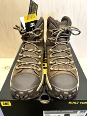 CAT Invader Soft Toe Waterproof Hiking Boot Men's US 10 Pyramid Brown