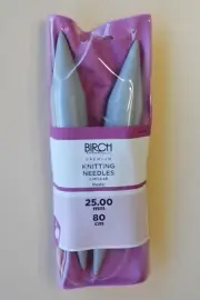 25mm x 80cm BIRCH CIRCULAR NEEDLE