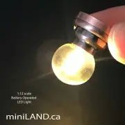 ceiling globe COPPER bright battery LED LAMP Dollhouse miniature light on/off