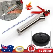 Cement Grout Mortar Pointing Grouting Gun Spray Caulk Applicator Tool +2 Nozzle