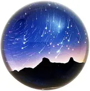 (Meteor Shower) - Waltz & F Crystal Meteor Shower Dome Paperweight Galss Globe Hemisphere Home Office Table Decoration