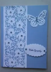 Handmade Sympathy Card With Butterfly Using Stampin Up Sue Wilson Martha Stewart