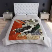 Marc Chagall Birthday Love Fantasy Surreal Art Crushed Velvet Blanket Home Decor