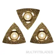 3 x Triangular Carbide Oscillating Tool Rasp Fits Older Dremel Multi-Max Machine