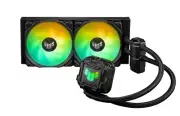 Whisper-Quiet Liquid CPU Cooler: 240mm with TUF ARGB Fans & Reinforced Tubing