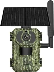 4G 2K 4MP PIR Motion Activated 0.2s Trigger Time Night Vision IP66 Hunting Trail Wildlife Battery Solar Camera(EU 4G Band)