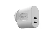 EFM 45W GaN Dual Type-C Socket Port Wall Charger AU NZ Plug w PD PPS White