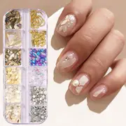 Natural Shell Slices Nail Art Decoration Tray