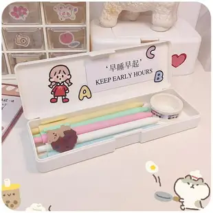 筆袋 文具鉛筆盒女韓國簡約磨砂塑料ins風少女小學生可愛日系網紅筆袋