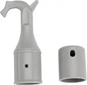 YINETTECH 2 Sets Window Opener Pole Hook, 25mm ID Window Opener Rod Hook ABS Hook with Non-Slip Base Suitable for Windows Attic Doors Sky Lights Wardrobes, Gray