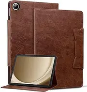 Folio Case for Samsung Galaxy Tab A8 10.5" 2021, Premium PU Leather Smart Cover with Card Slots, for Samsung Galaxy Tab A8 2021 (SM-X200/SM-X205) Case, Brown