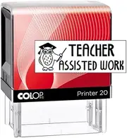 Colop P20 Teacher Assisted Work Self Inking Rubber Stamp Rectangle No Stamp Pad Needed Preinstalled