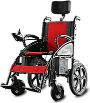 Electric Wheelchair Folding Electric Wheelchair, Foldable Electric Small Mobile Assisted Wheelchair, Powerful Dual-Motor Wheelchair,Folding Motorized Wheelchair for Home and Outdoor Use,Portable