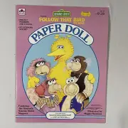 Vtg 1985 Sesame Street Paper Doll Book Big Bird Complete Uncut Golden Punch Out