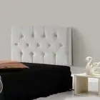 Linen Fabric Single Bed Deluxe Headboard Bedhead Bedroom Furniture - Beige