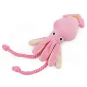 Durable Octopus Plush Dog Toy With Rope - Interactive Pet Play Indoor/outdoor