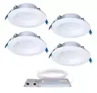 HALO 4 inch Quicklink Canless LED Downlight Selectable 2700-5000K, Dimable (4Pk)