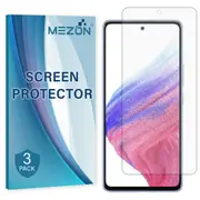 [3 Pack] Samsung Galaxy A53 5G Premium Clear Edge-to-Edge Full Coverage Hydrogel Screen Protector Film by MEZON (Galaxy A53 5G, Hydrogel)