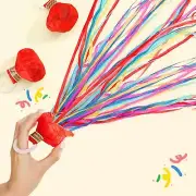 5 Pieces Hand Throw Streamers Paper Ribbons Romantic Atmosphere Props Supplies