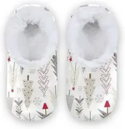 [Caihoyu] Slipper for Kids Girls Boys Coral Fleece Anti-Skid Sole Warm Home Slippers Bedroom Home Office Travel Yoga