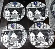 FAST SHIPPING Royal Wessex Apothecary Jar Rats Spider Web Salad Plates Set of 4