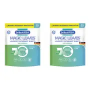 2x 25pc Dr Beckmann Magic Leaves Universal Laundry Detergent Sheet Intense Fresh