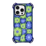 iPhone 16 Pro Bounce Case MagSafe Compatible Warped Floral Checker