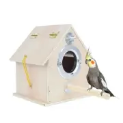 Parakeet Nest Box Bird Nesting House Parrot Breeding Mating Box for Lovebirds...