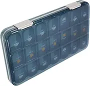 Ipetboom Daily Medicine Organizer Large Case Multi-grid Travel Medicine Box Sealing for Easy Storage