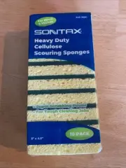 Sontax Heavy Duty Cellulose Scouring Sponges 10 Pack