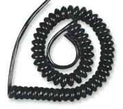COILED MAINS FLEX, 20.6MM, BLACK, PVC, 3 CORE, 0.23M, 1A, 1.5M, 20 FOR PRO POWER