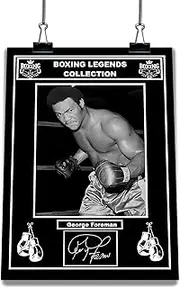 Boxing Legends Collection: Big George, George Foreman Heavyweight Olympic Champion Pre-Printed Autograph Signed Print Boxing Memorabilia Fan Art (A4 Print Only)