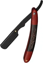HAKIDZEL Vintage Style Stainless Steel Barber Razor Blade Holder Foldable Design for Easy Use for Traditional Grooming Experience Durable Electroplated Exterior