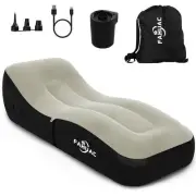 Auto Inflatable Lounger Air Sofa, Portable Auto Inflatable Couch Air Sofa Bed...