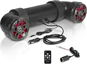 BOSS Audio Systems UTV4BRGB ATV UTV Weatherproof Sound System - 4 Inch Stereo Speakers, 1 Inch Tweeters, Built-in Amplifier, Full Range, Bluetooth, Multi-Color Illumination